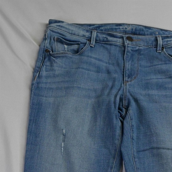 LOFT 28 / 6 Relaxed Skinny Light Wash‎ Stretch Denim Jeans - Picture 2 of 7